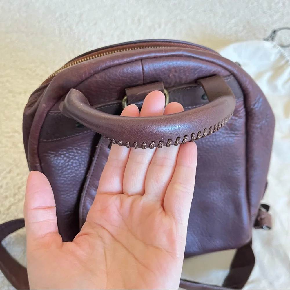 Will Leather Goods Mini Journey Backpack EUC Dark Cognac 100%‎ Genuine
